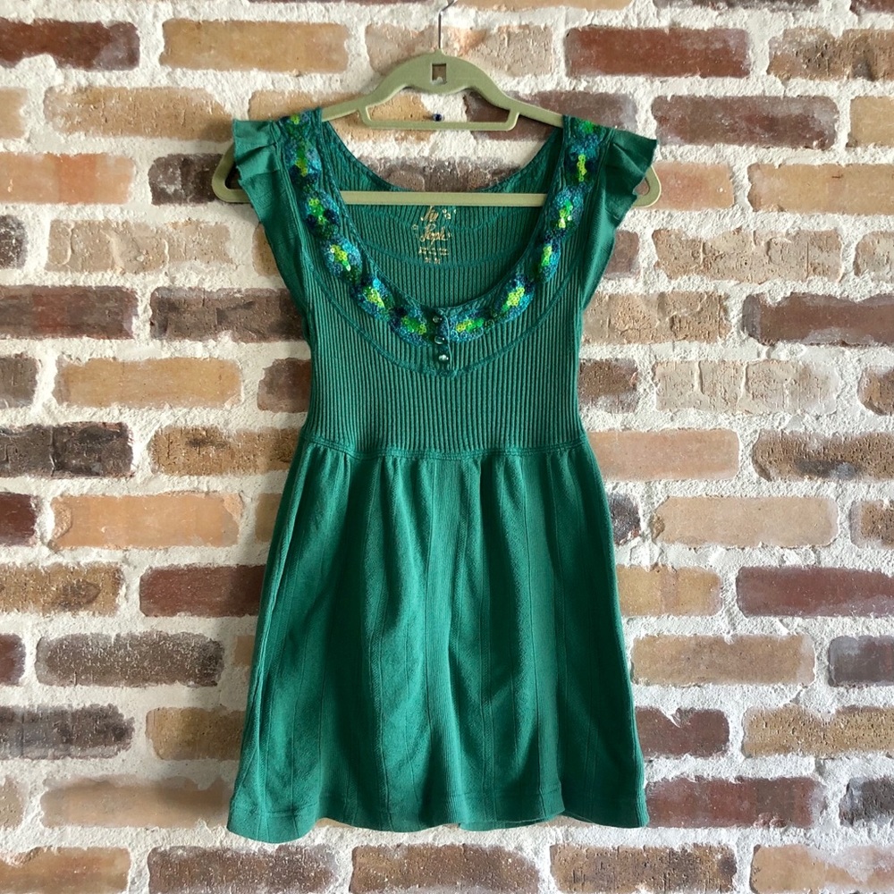 Free People Green Top